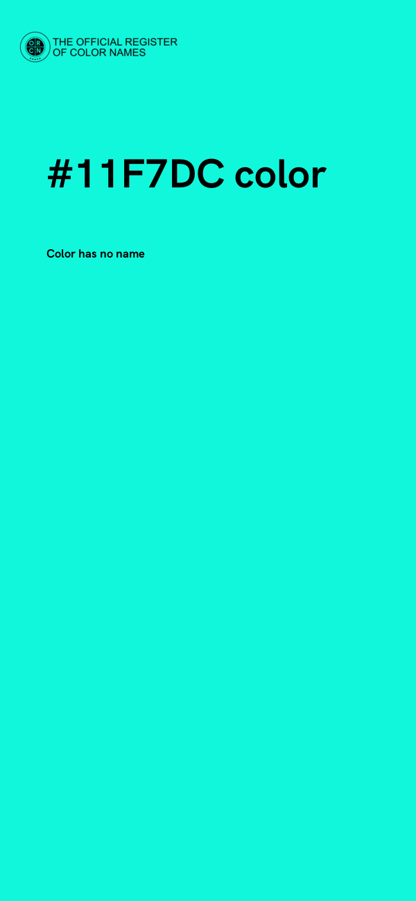 #11F7DC color image