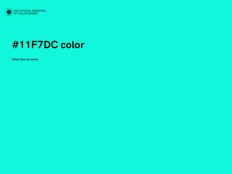 #11F7DC color image