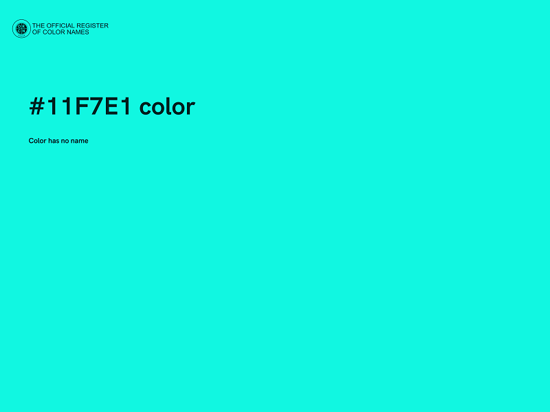 #11F7E1 color image
