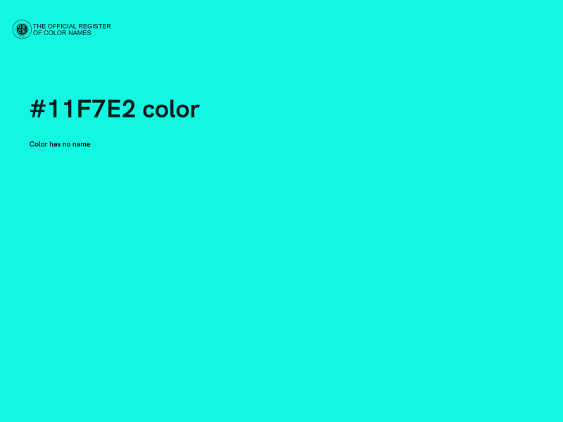 #11F7E2 color image