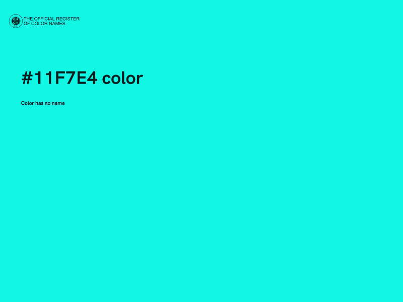 #11F7E4 color image