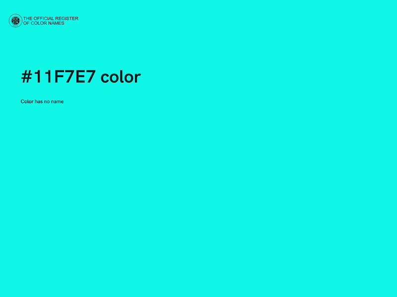 #11F7E7 color image