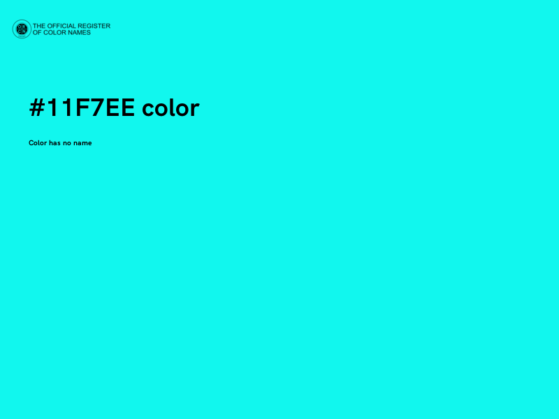 #11F7EE color image