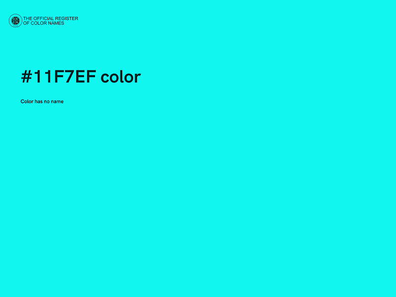 #11F7EF color image