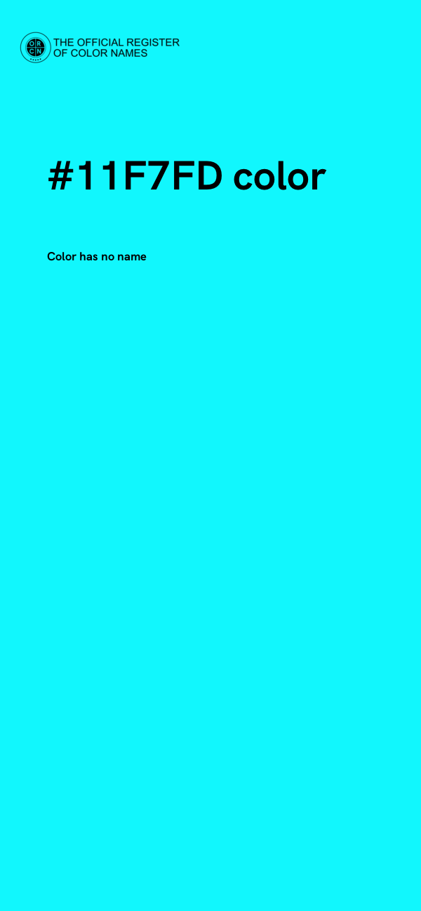 #11F7FD color image