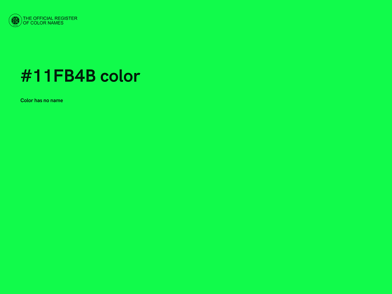 #11FB4B color image