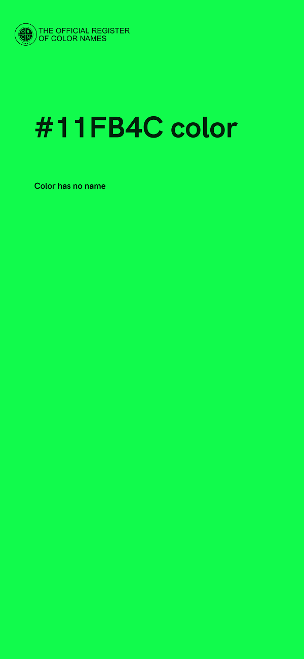 #11FB4C color image