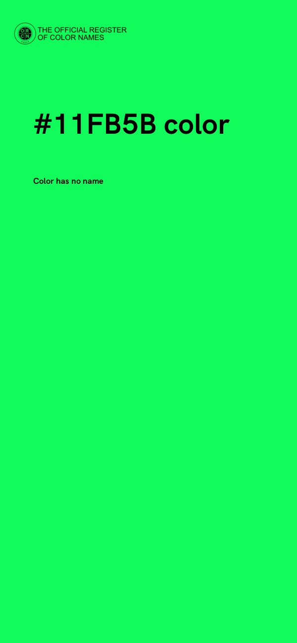 #11FB5B color image
