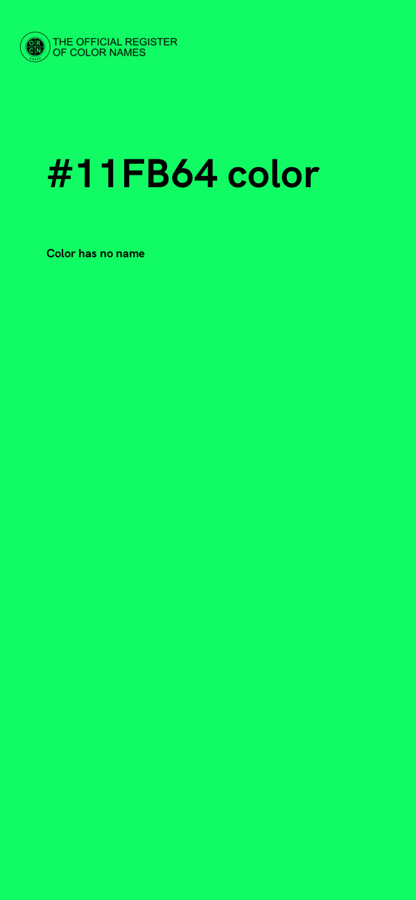 #11FB64 color image