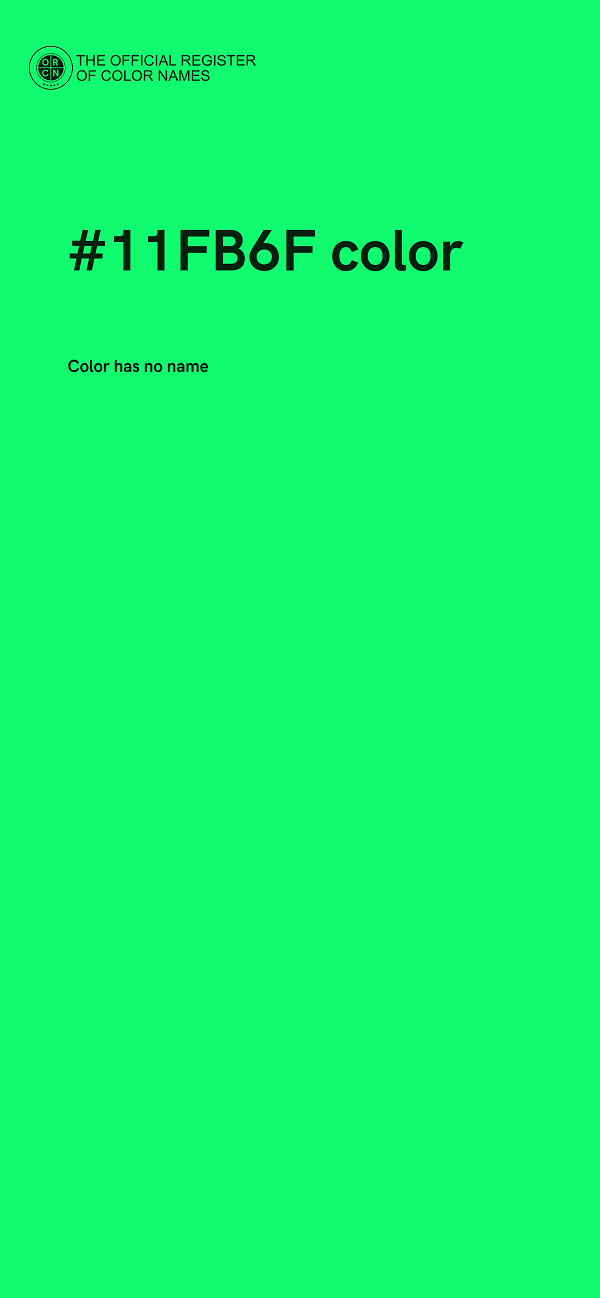 #11FB6F color image