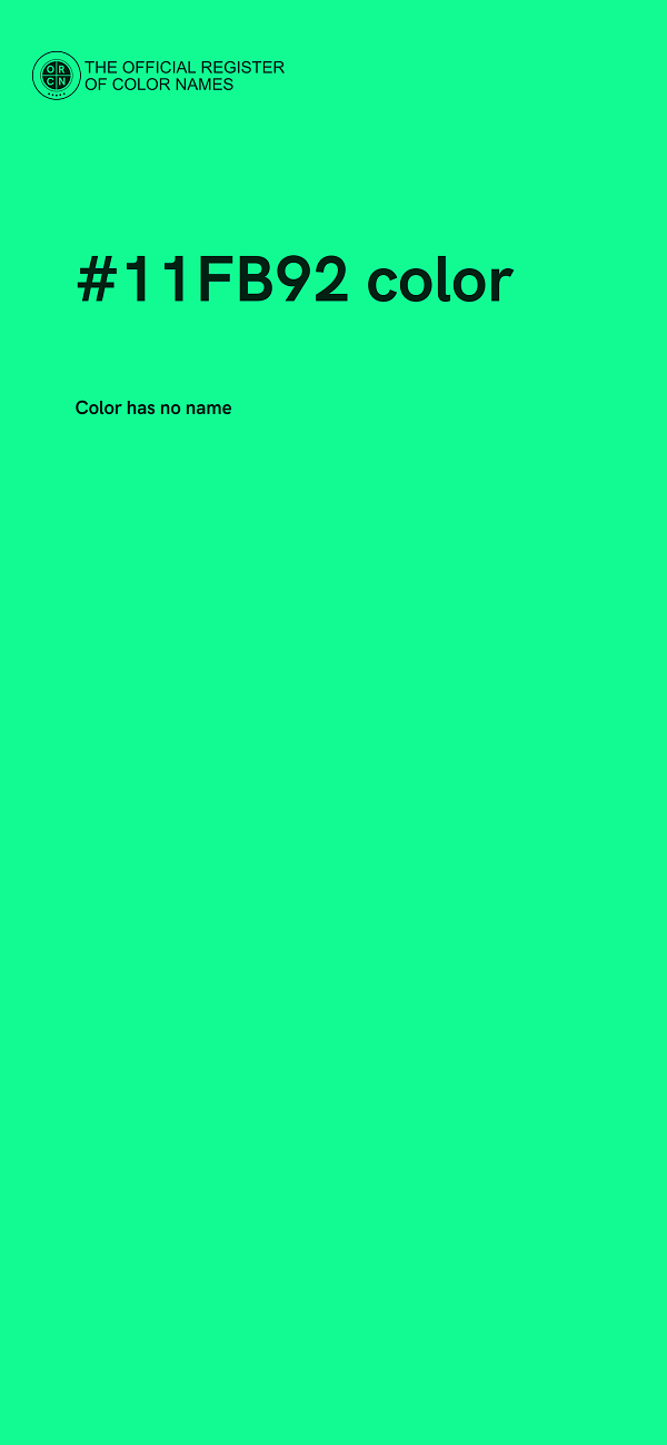 #11FB92 color image