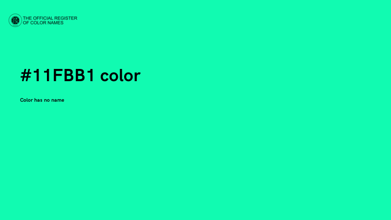 #11FBB1 color image