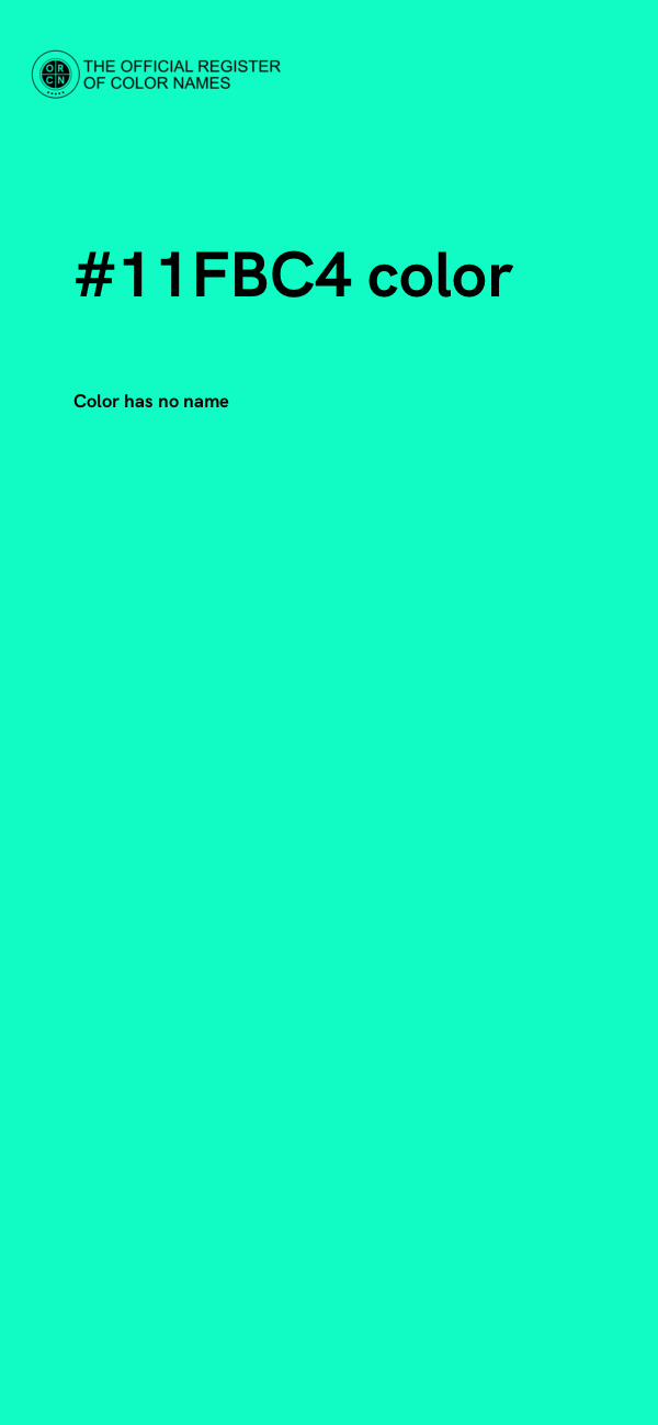 #11FBC4 color image