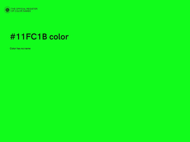 #11FC1B color image