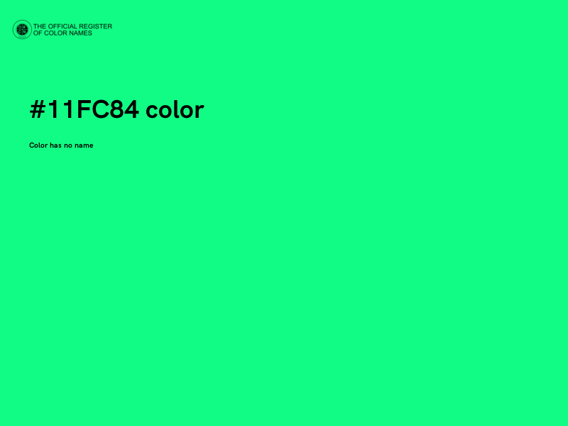 #11FC84 color image