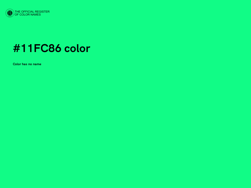 #11FC86 color image