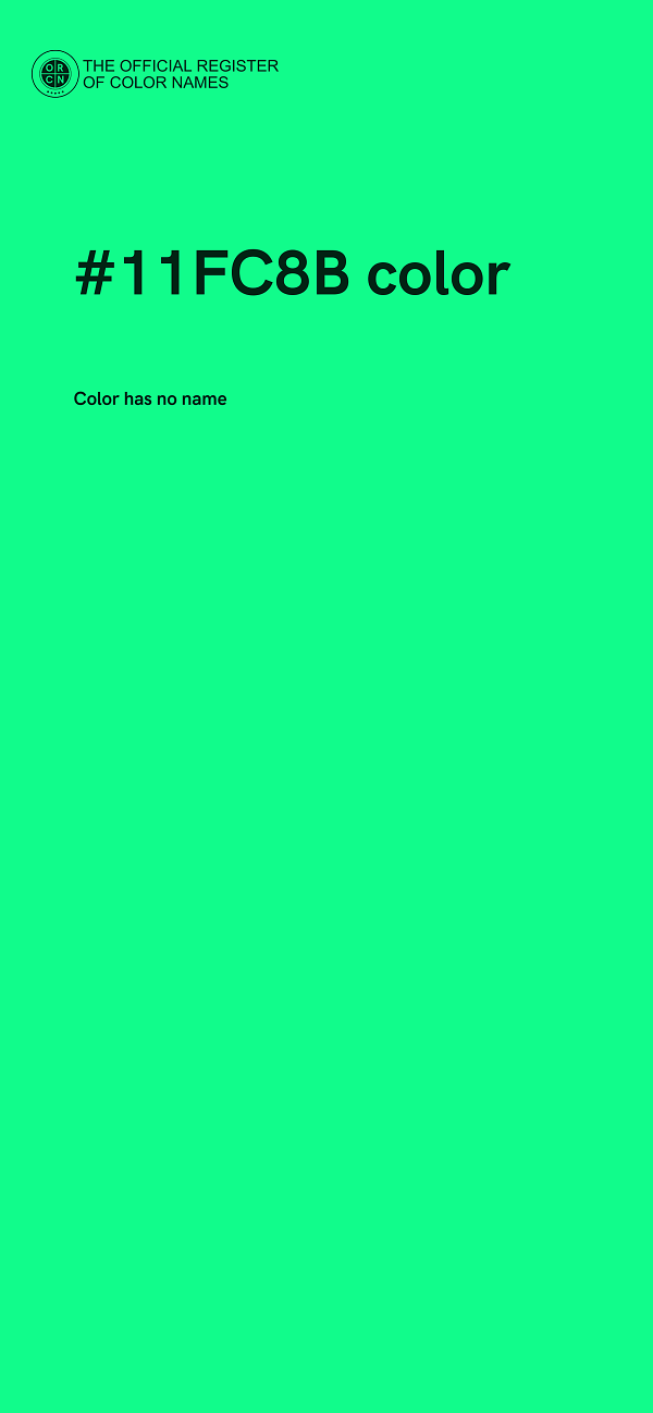#11FC8B color image