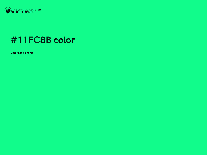 #11FC8B color image