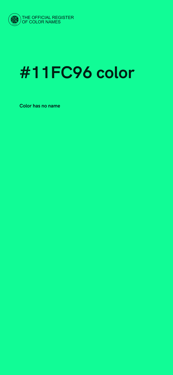 #11FC96 color image
