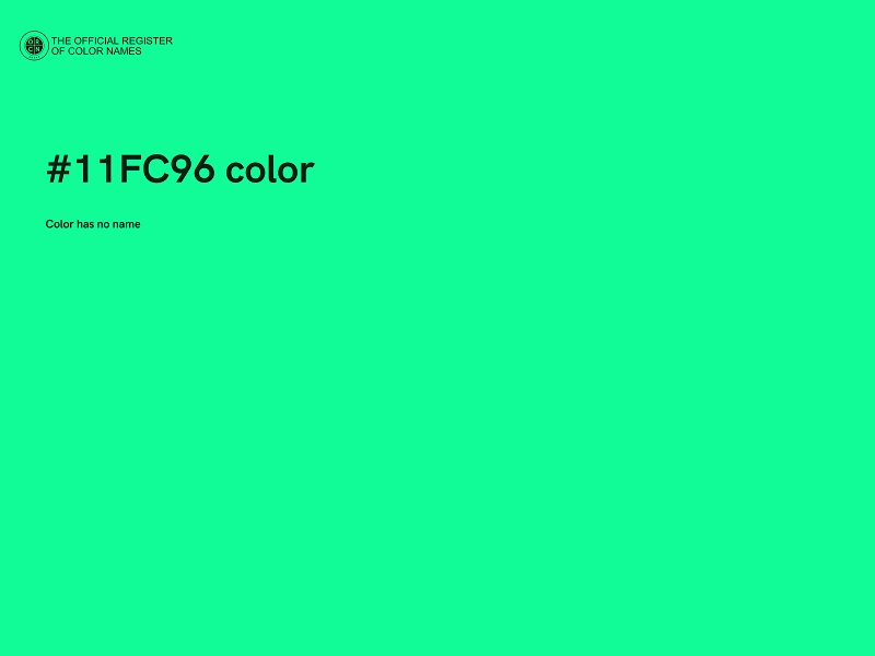 #11FC96 color image