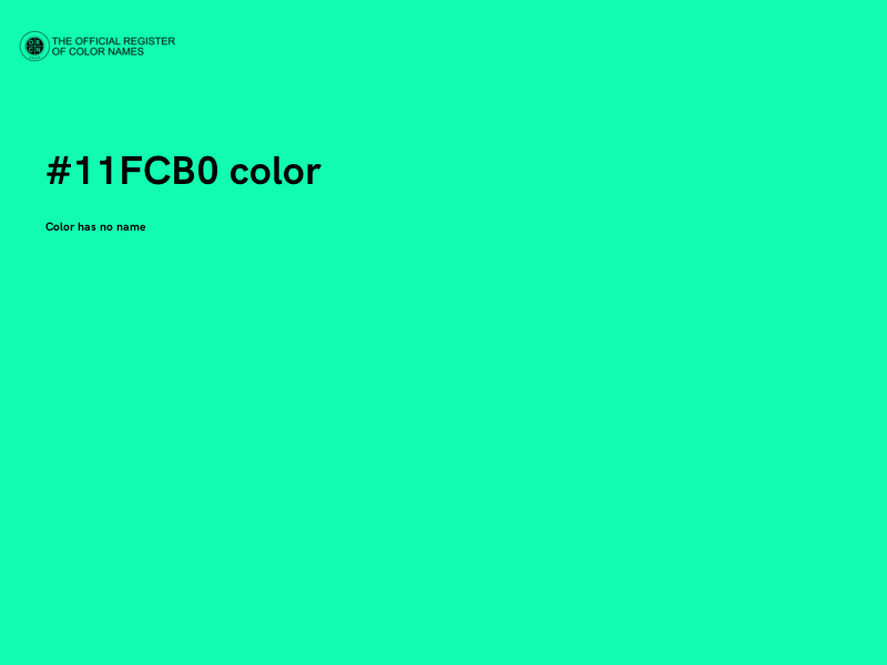 #11FCB0 color image