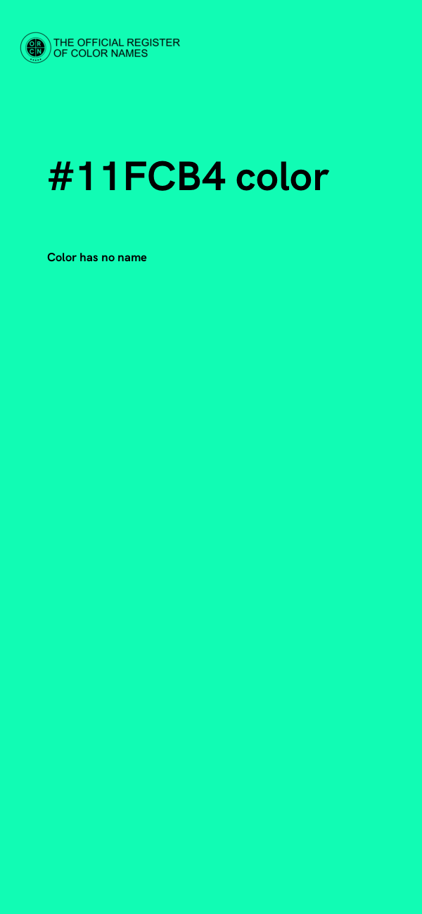 #11FCB4 color image
