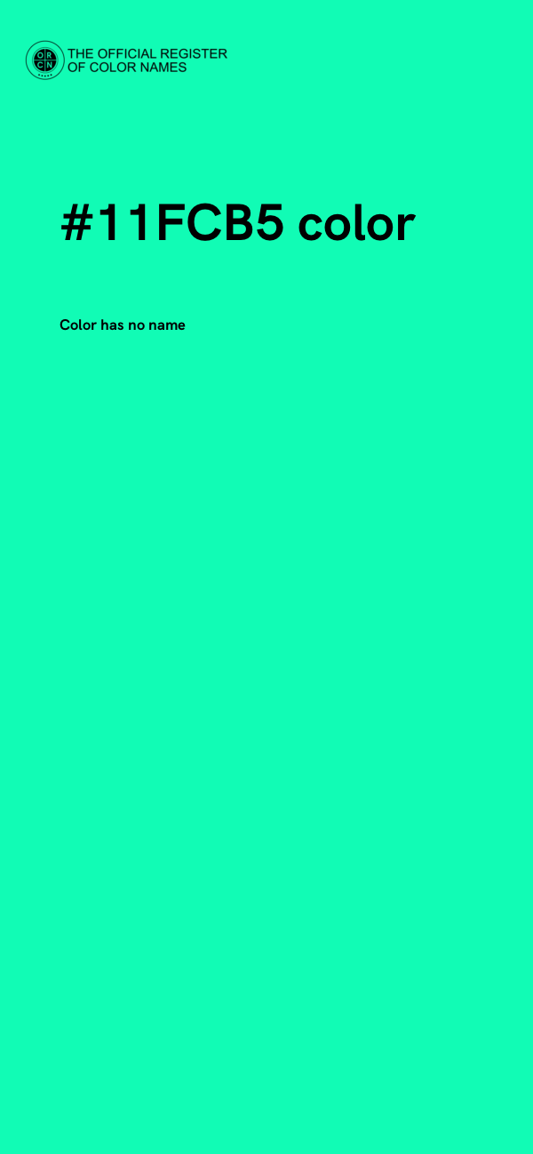 #11FCB5 color image
