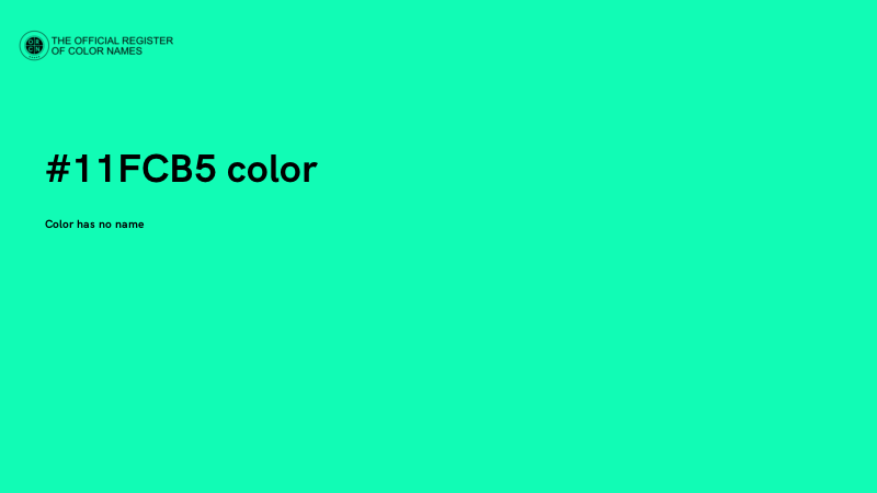 #11FCB5 color image