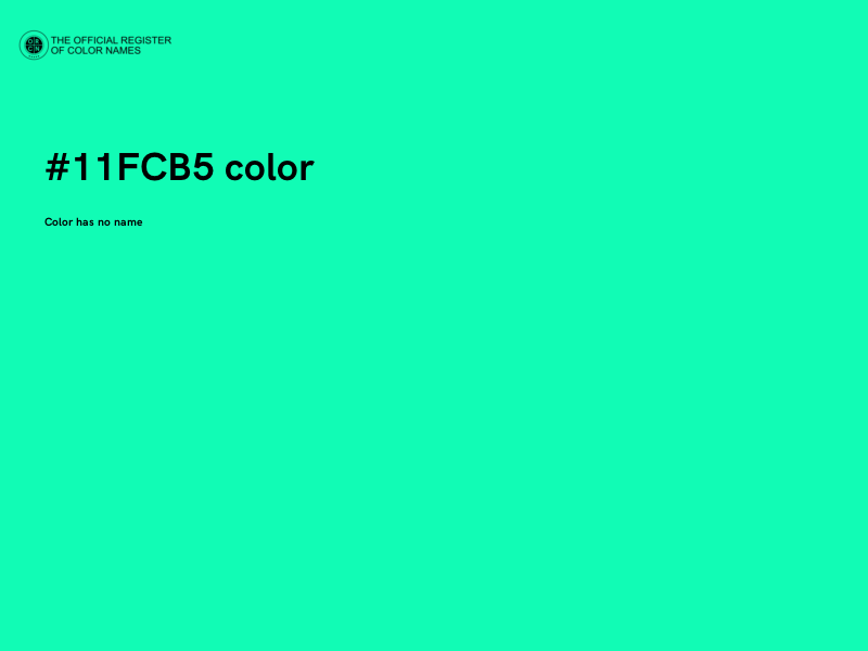#11FCB5 color image
