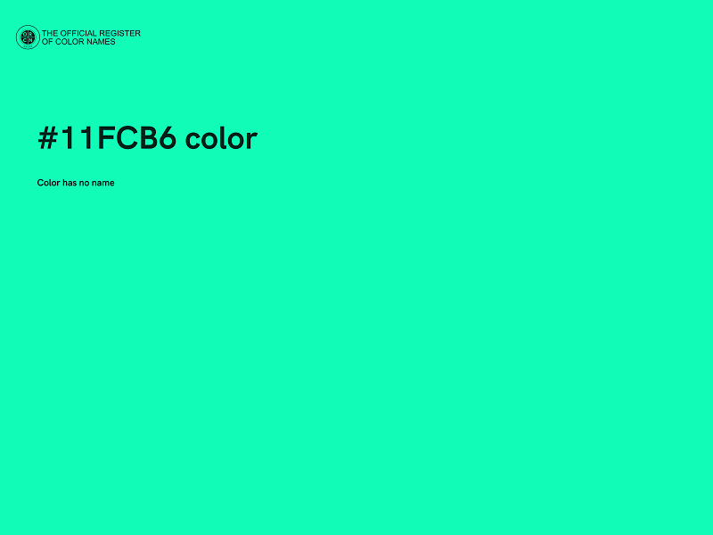 #11FCB6 color image
