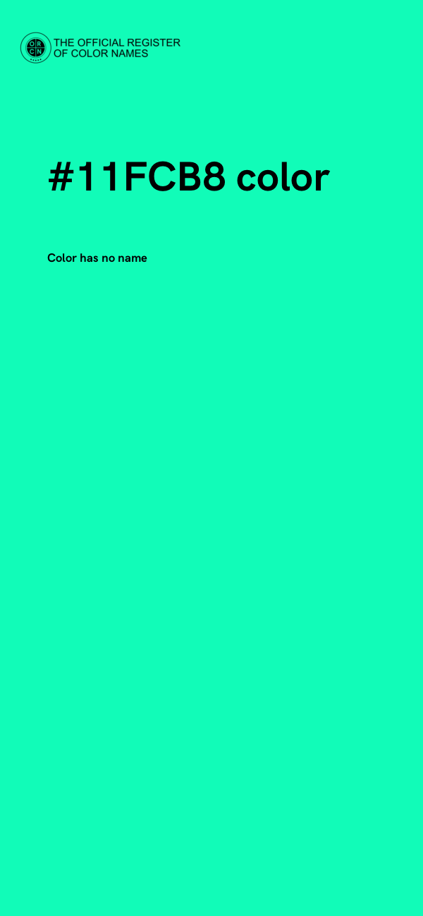 #11FCB8 color image
