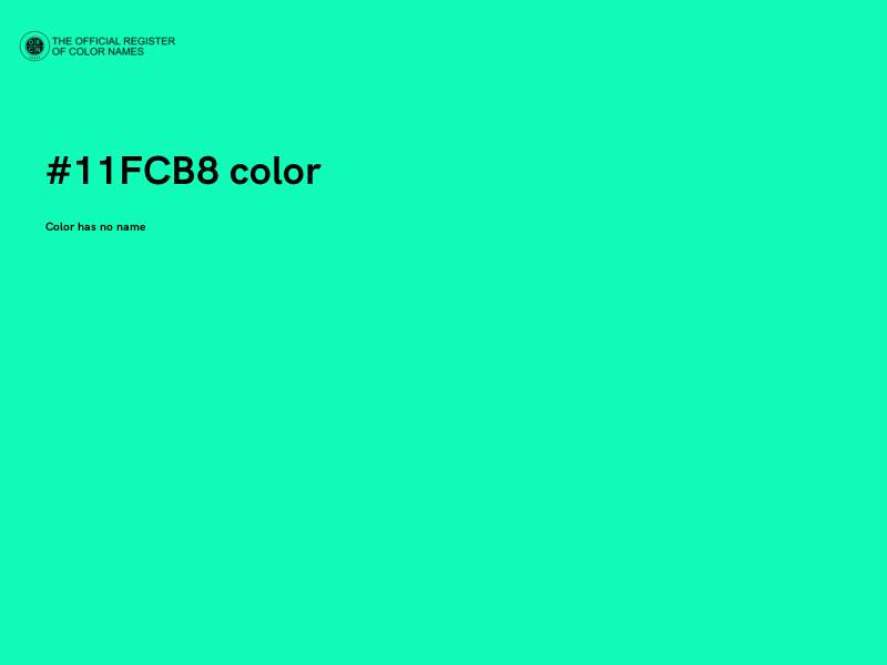 #11FCB8 color image