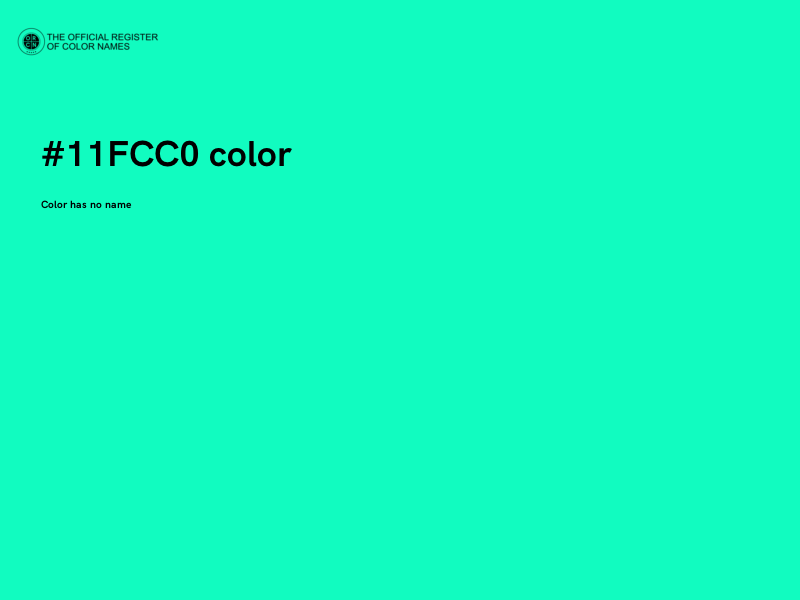 #11FCC0 color image