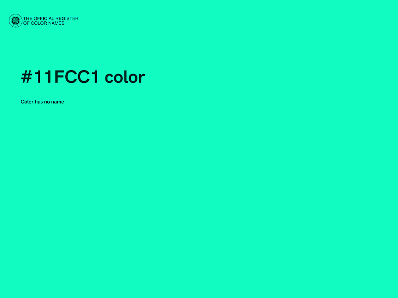 #11FCC1 color image