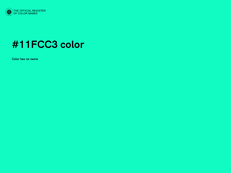 #11FCC3 color image