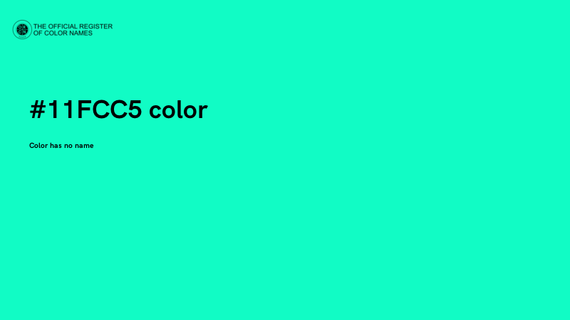 #11FCC5 color image