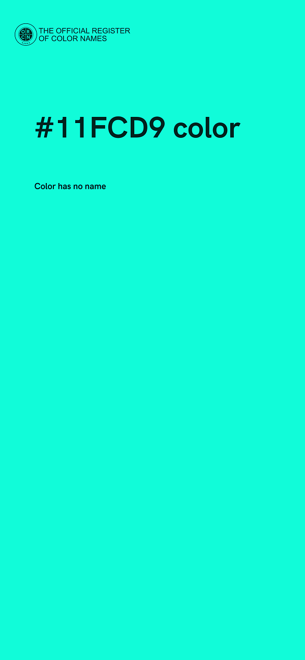 #11FCD9 color image
