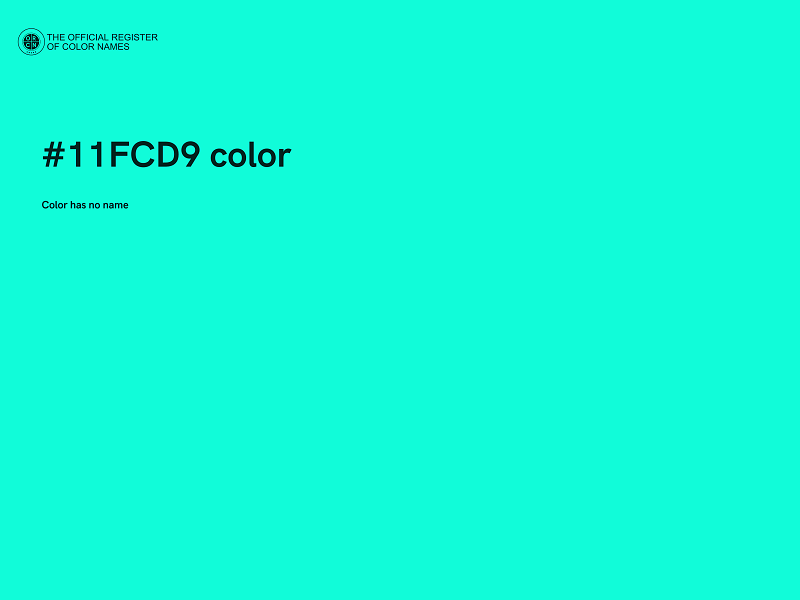 #11FCD9 color image