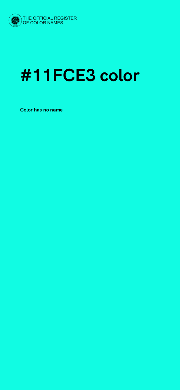 #11FCE3 color image