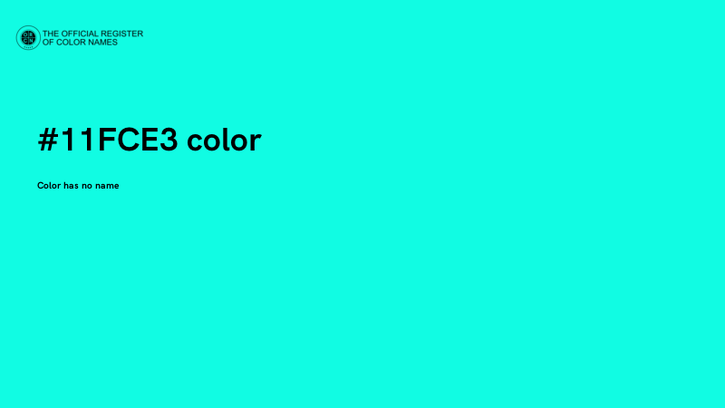 #11FCE3 color image