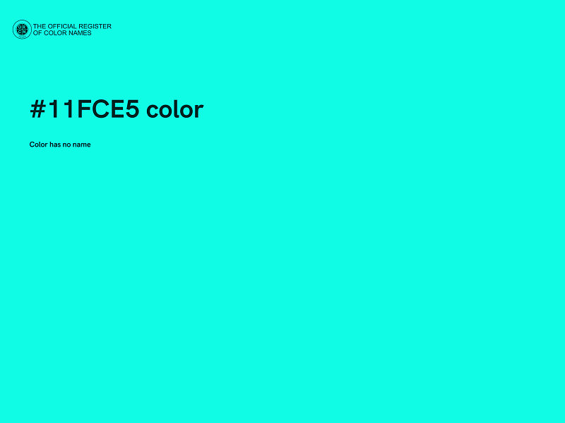 #11FCE5 color image