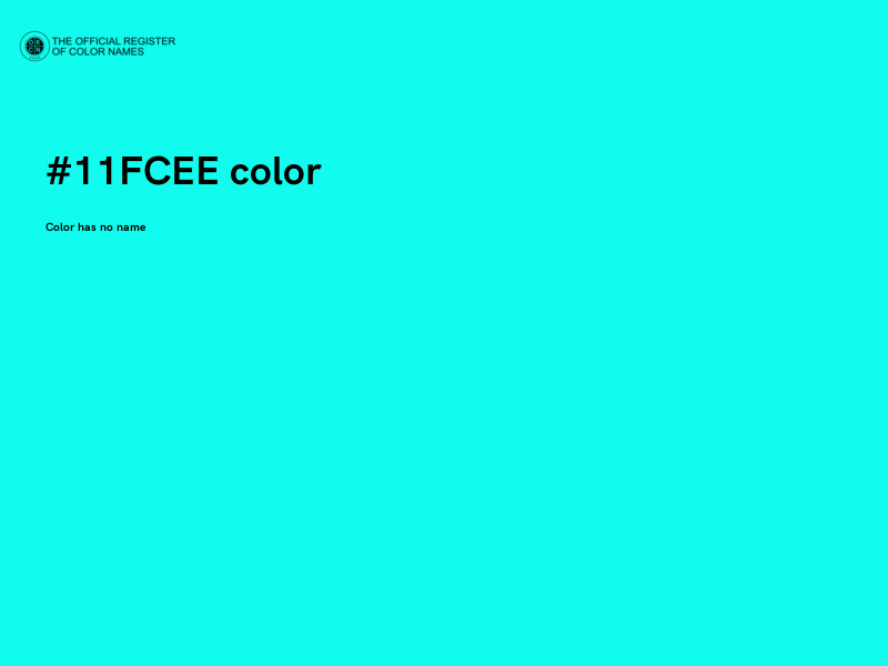 #11FCEE color image