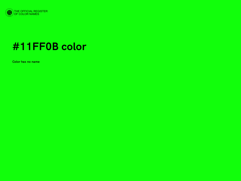 #11FF0B color image