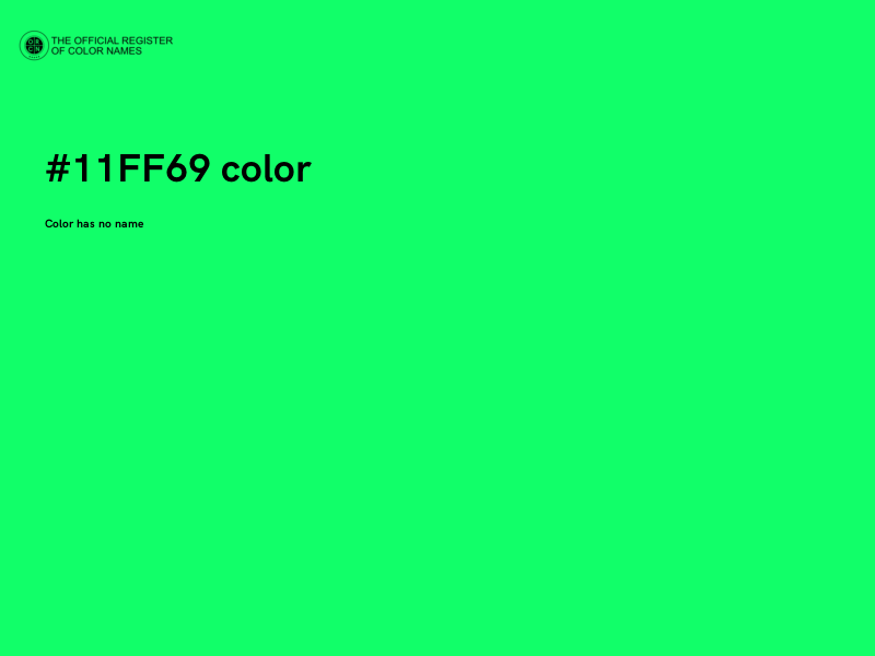 #11FF69 color image
