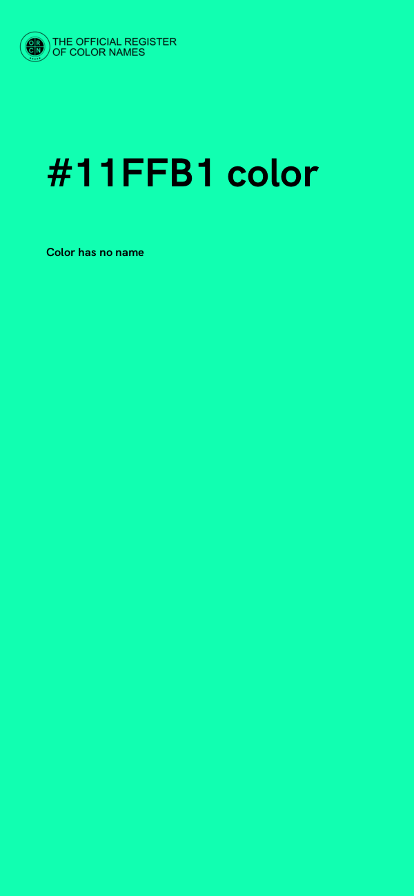 #11FFB1 color image