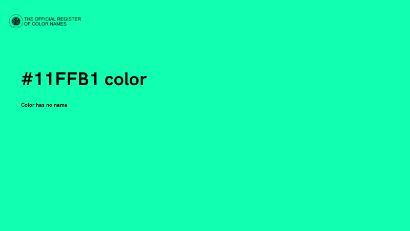 #11FFB1 color image