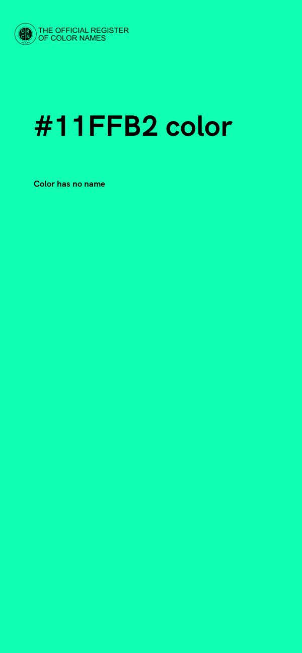 #11FFB2 color image