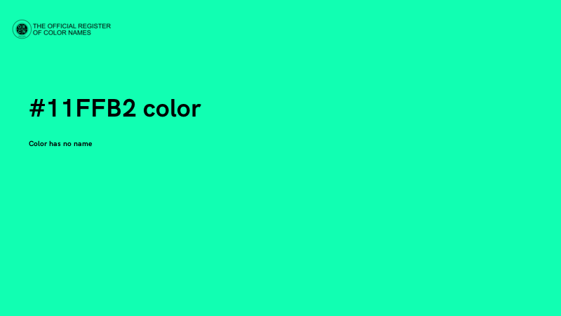 #11FFB2 color image