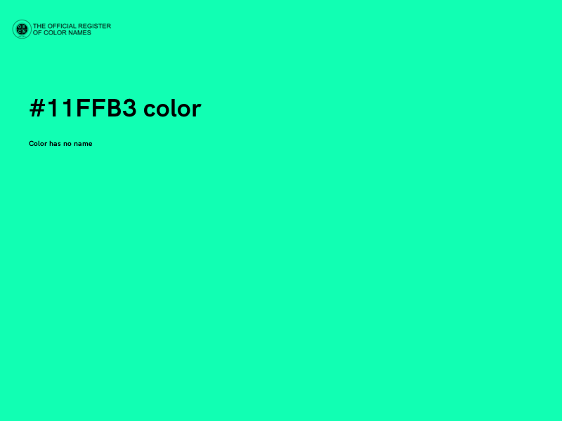 #11FFB3 color image