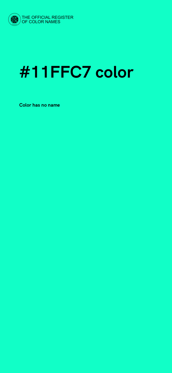 #11FFC7 color image